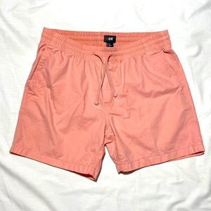 H&M Mens Shorts. Size 36R. Peach color. 100% Cotton.
